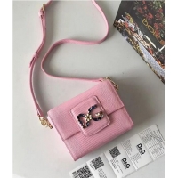 Cheapest Dolce & Gabbana Calfskin Leather shoulder bag 5568 pink