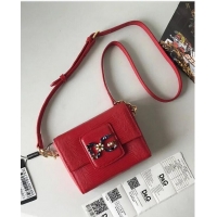 Top Grade Dolce & Gabbana Calfskin Leather shoulder bag 5568 red