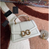 Faux Imitation Dolce & Gabbana Origianl Leather Bag DG8634 White