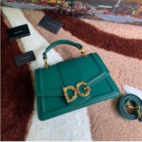 Crafted Imitation Dolce & Gabbana Origianl Leather Bag DG8634 Green