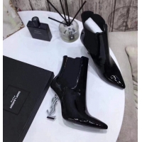 New Fashion Yves Saint Laurent Leather Boots Y12302 Black