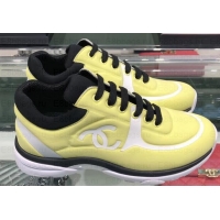 Best Grade Chanel Lycra Sneakers G34765 Yellow 2019