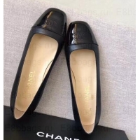 Stylish Chanel CC Logo Ballerinas Black/Patent G35237 2019