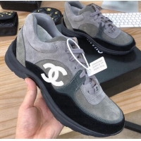 Discount Chanel CC Logo Leather Sneakers G34360 08