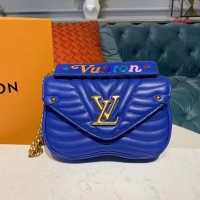 Classic LOUIS VUITTON NEW WAVE CHAIN BAG PM M53924 Bleu Neon