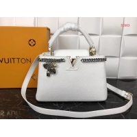 Grade Quality Louis Vuitton Original Leather CAPUCINES PM M52963 White