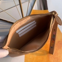 Elegant Louis Vuitton NEW WAVE Zipper Clutch bag M67500 Noisette