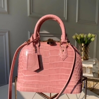 Expensive Louis Vuitton Crocodile Pattern Leather Bag N90897 Pink