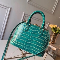 Charming Louis Vuitton Crocodile Pattern Leather Bag N90897 Green