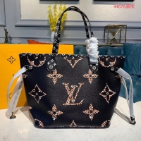 Design Cheap Louis Vuitton Monogram Canvas Original Leather NEVERFULL MM M44567 Black