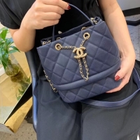 New Style Chanel Original Caviar Leather Sac Hobo Bag AS0894 blue