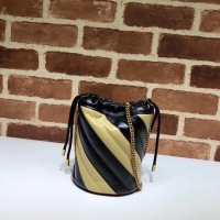 Top Design Gucci GG Marmont mini bucket bag 575163 black&apricot