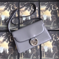 Stylish Gucci GG Original Leather Shoulder Bag 589474 Grey