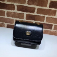 Original Cheap Gucci GG Original Leather Shoulder Bag 576423 Black