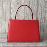 Best Product CELINE MEDIUM CLASP HANDBAG IN BOX CALFSKIN WITH PATINA 180923 RED