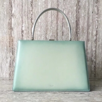 Good Quality CELINE MEDIUM CLASP HANDBAG IN BOX CALFSKIN WITH PATINA 180923 light green