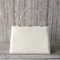 Classic Specials CELINE MEDIUM CLASP HANDBAG IN BOX CALFSKIN WITH PATINA 180923 white