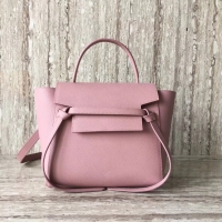 Luxury Celine mini Belt Bag Original Calf Leather A98310 pink