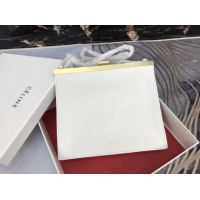 Trendy Design CELINE MINI CLASP BAG IN SMOOTH CALFSKIN 181053 WHITE