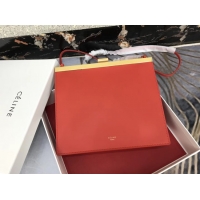 Discount CELINE MINI CLASP BAG IN SMOOTH CALFSKIN 181053 red