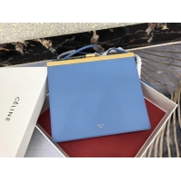 Unique Style CELINE MINI CLASP BAG IN SMOOTH CALFSKIN 181053 SKY BLUE