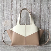 Luxury Celine calf leather Tote Bag 43342 White&apricot