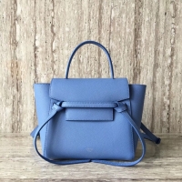 Discount Celine NANO BELT BAG IN GRAINED CALFSKIN 99970 sky blue