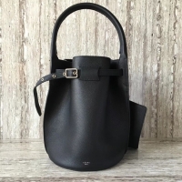 Luxurious CELINE BIG BAG BUCKET IN SUPPLE GRAINED CALFSKIN 55427 black