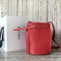 Classic Hot CELINE BIG BAG BUCKET IN SUPPLE GRAINED CALFSKIN 55428 red