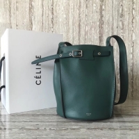 Luxury Discount CELINE BIG BAG BUCKET IN SUPPLE GRAINED CALFSKIN 55428 green