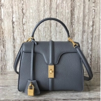 Fashion CELINE SMALL 16 BAG IN SATINATED CALFSKIN 188003 GREY