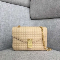 Unique Grade CELINE MEDIUM C BAG IN BICOLOUR QUILTED CALFSKIN CL87253 cream