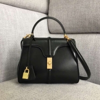 Fashion CELINE SMALL 16 BAG IN SATINATED CALFSKIN A188003 black