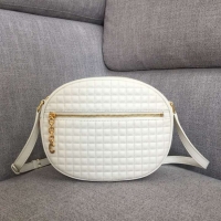 Sumptuous CELINE CROSS BODY MEDIUM C CHARM BAG IN QUILTED CALFSKIN 188353 white