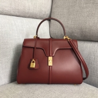 Discount CELINE MEDIUM 16 BAG IN SATINATED CALFSKIN 187373 LIGHT BURGUNDY