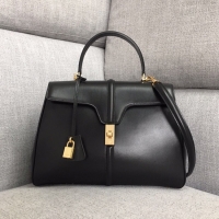 Luxury CELINE MEDIUM 16 BAG IN SATINATED CALFSKIN A187373 black