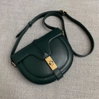 Classic CELINE SMALL BESACE 16 BAG IN SATINATED CALFSKIN CROSS BODY 188013 GREEN