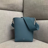 Grade Quality CELINE SANGLE SMALL BUCKET BAG IN SOFT GRAINED CALFSKIN 189303 BLUE