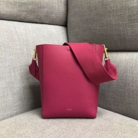 Best Grade CELINE SANGLE BUCKET BAG IN SOFT GRAINED CALFSKIN 189593 ROSE