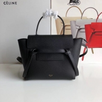 Discount Celine NANO BELT BAG IN GRAINED CALFSKIN 99970 Black