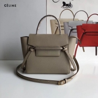 Most Popular Celine NANO BELT BAG IN GRAINED CALFSKIN 99970 Dark Brown