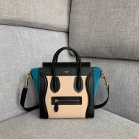 Trendy Design CELINE NANO LUGGAGE BAG IN LAMINATED LAMBSKIN 189243-4