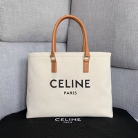 Luxury Celine VERTICAL CABAS CELINE IN CANVAS WITH CELINE PRINT AND CALFSKIN 190062