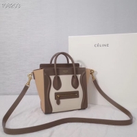 Classic Hot CELINE NANO LUGGAGE BAG IN LAMINATED LAMBSKIN 189244-1