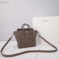 Luxurious CELINE NANO LUGGAGE BAG IN LAMINATED LAMBSKIN 189244-6