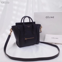 Classic Hot CELINE NANO LUGGAGE BAG IN LAMINATED LAMBSKIN 189244-15