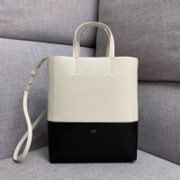 Cheap Price Celine Original Leather CABAS Bag 189813 White&Black