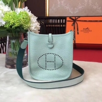 Low Price Hermes Evelyne mini 17cm Messenger Bag Original Calf Leather H1187 Light Green