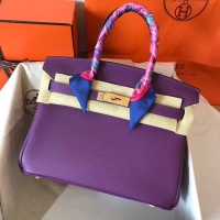 Perfect Hermes Birkin Tote Bag Original Togo Leather BK35 purple