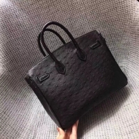 Grade Quality Hermes Real ostrich leather birkin bag BK35 black